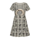 Renenutet Kid Short Sleeve Dress with Bread Ring and Eye of Horus in Egyptian Nourishment