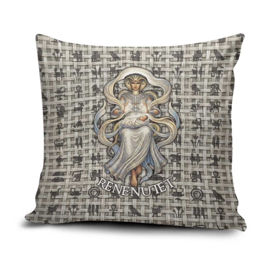 Renenutet Pillow Cover with Bread Ring and Eye of Horus in Egyptian Nourishment