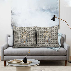 Renenutet Pillow Cover with Bread Ring and Eye of Horus in Egyptian Nourishment
