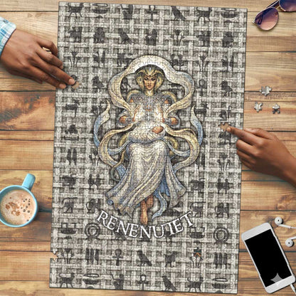 Renenutet Puzzle with Bread Ring and Eye of Horus in Egyptian Nourishment
