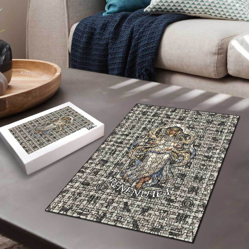 Renenutet Puzzle with Bread Ring and Eye of Horus in Egyptian Nourishment