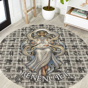 Renenutet Round Carpet with Bread Ring and Eye of Horus in Egyptian Nourishment