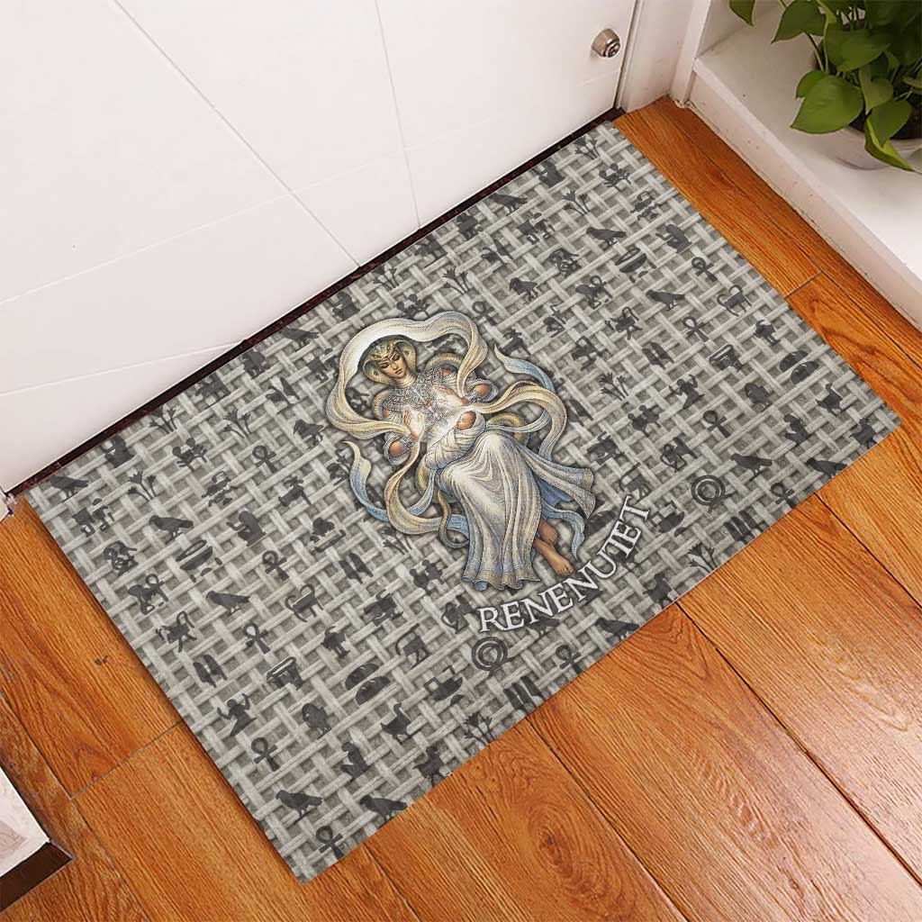 Renenutet Rubber Doormat with Bread Ring and Eye of Horus in Egyptian Nourishment