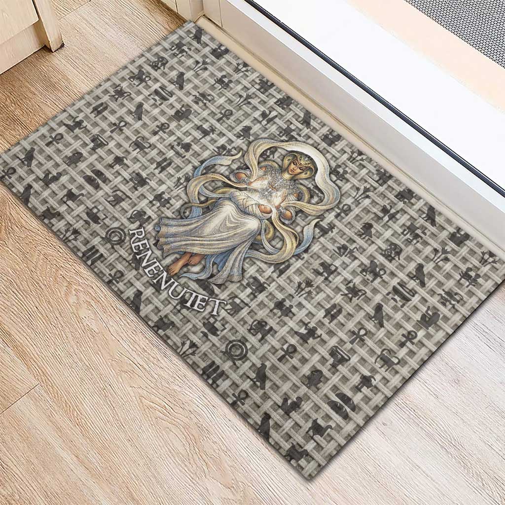 Renenutet Rubber Doormat with Bread Ring and Eye of Horus in Egyptian Nourishment