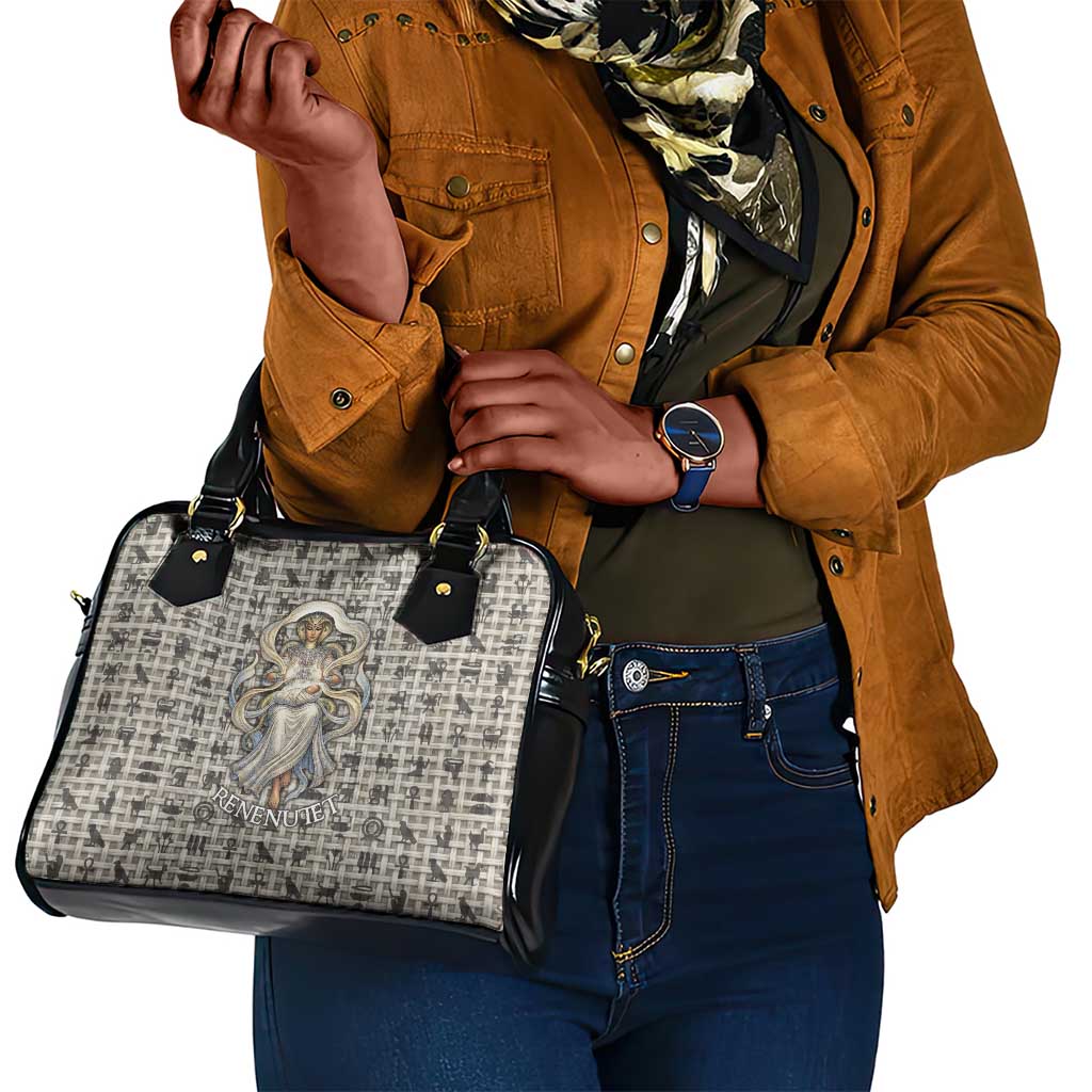 Renenutet Shoulder Handbag with Bread Ring and Eye of Horus in Egyptian Nourishment