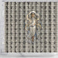 Renenutet Shower Curtain with Bread Ring and Eye of Horus in Egyptian Nourishment