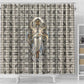 Renenutet Shower Curtain with Bread Ring and Eye of Horus in Egyptian Nourishment