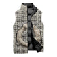Renenutet Sleeveless Puffer Jacket with Bread Ring and Eye of Horus in Egyptian Nourishment