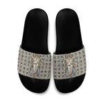 Renenutet Slide Sandals with Bread Ring and Eye of Horus in Egyptian Nourishment