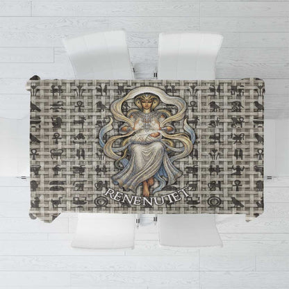 Renenutet Tablecloth with Bread Ring and Eye of Horus in Egyptian Nourishment