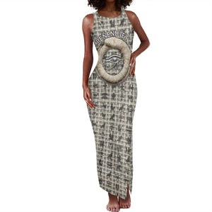 Renenutet Tank Maxi Dress with Bread Ring and Eye of Horus in Egyptian Nourishment