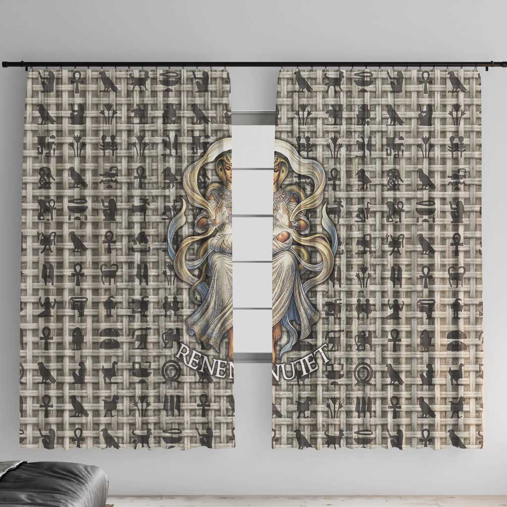 Renenutet Window Curtain with Bread Ring and Eye of Horus in Egyptian Nourishment