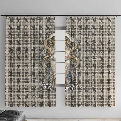 Renenutet Window Curtain with Bread Ring and Eye of Horus in Egyptian Nourishment