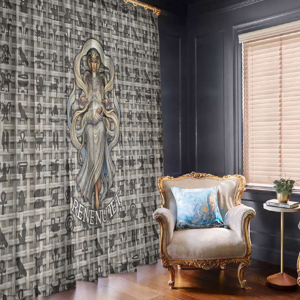 Renenutet Window Curtain with Bread Ring and Eye of Horus in Egyptian Nourishment