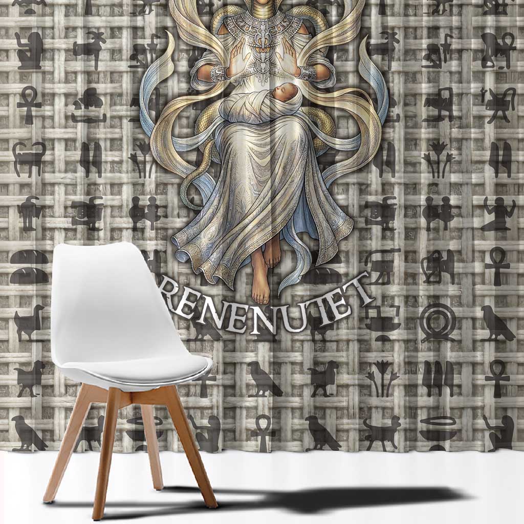 Renenutet Window Curtain with Bread Ring and Eye of Horus in Egyptian Nourishment