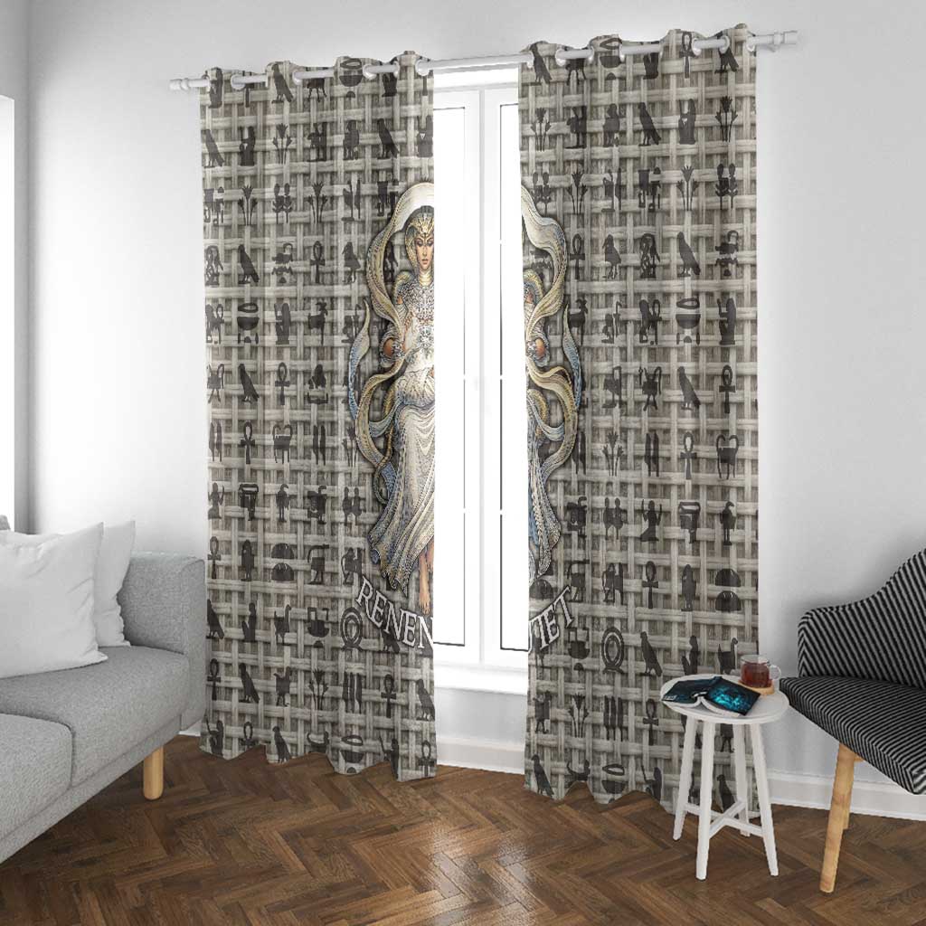 Renenutet Window Curtain with Bread Ring and Eye of Horus in Egyptian Nourishment