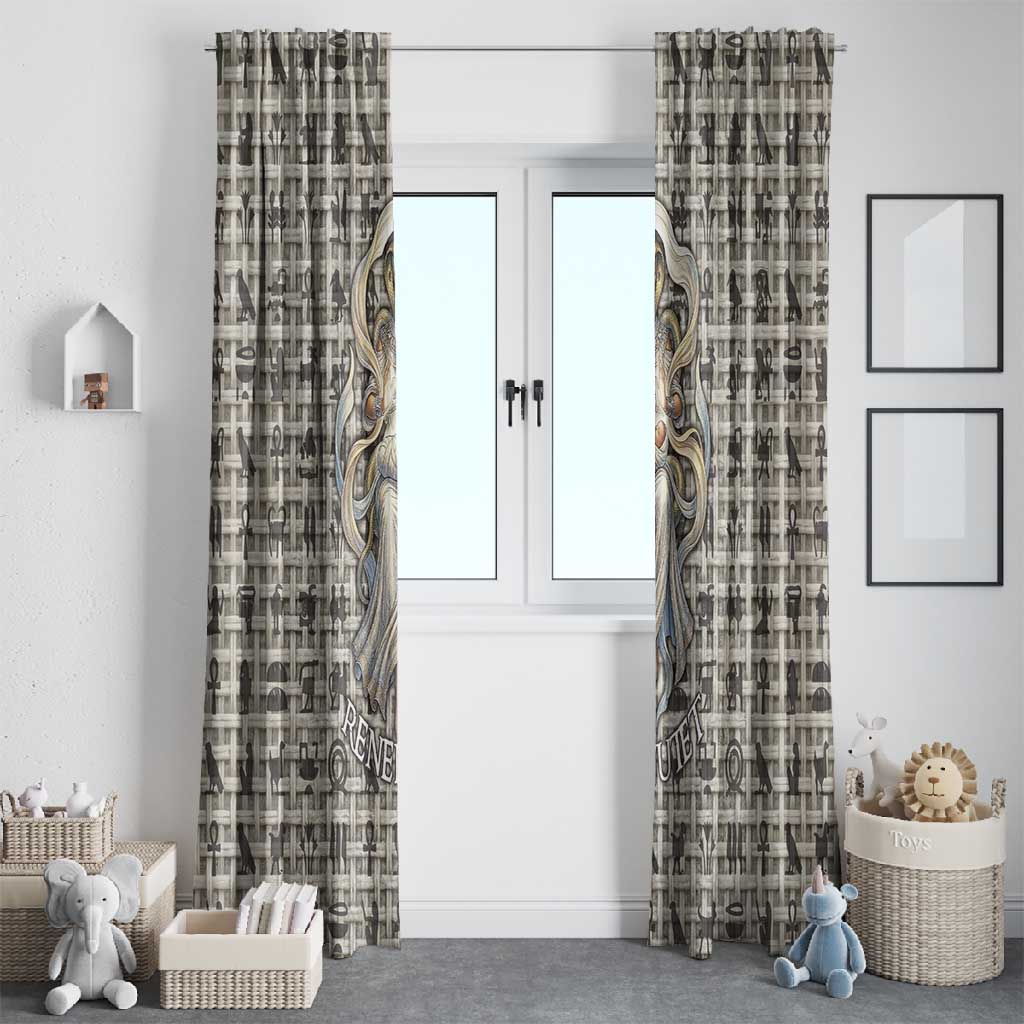 Renenutet Window Curtain with Bread Ring and Eye of Horus in Egyptian Nourishment