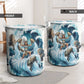 Satis Water Torrent Laundry Basket with Egyptian Flood Symbolism in Oceanic Blue Tones