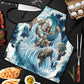 Satis Water Torrent Apron with Egyptian Flood Symbolism in Oceanic Blue Tones