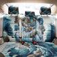 Satis Water Torrent Back Car Seat Cover with Egyptian Flood Symbolism in Oceanic Blue Tones
