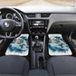 Satis Water Torrent Car Mats with Egyptian Flood Symbolism in Oceanic Blue Tones