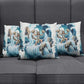 Satis Water Torrent Pillow Cover with Egyptian Flood Symbolism in Oceanic Blue Tones
