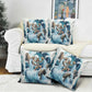 Satis Water Torrent Pillow Cover with Egyptian Flood Symbolism in Oceanic Blue Tones
