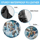 Satis Water Torrent Spare Tire Cover with Egyptian Flood Symbolism in Oceanic Blue Tones