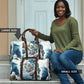 Satis Water Torrent Travel Bag with Egyptian Flood Symbolism in Oceanic Blue Tones