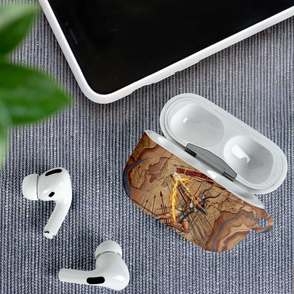 Satis AirPods Case with Fiery Bow and Arrow in Ancient Egyptian Warrior