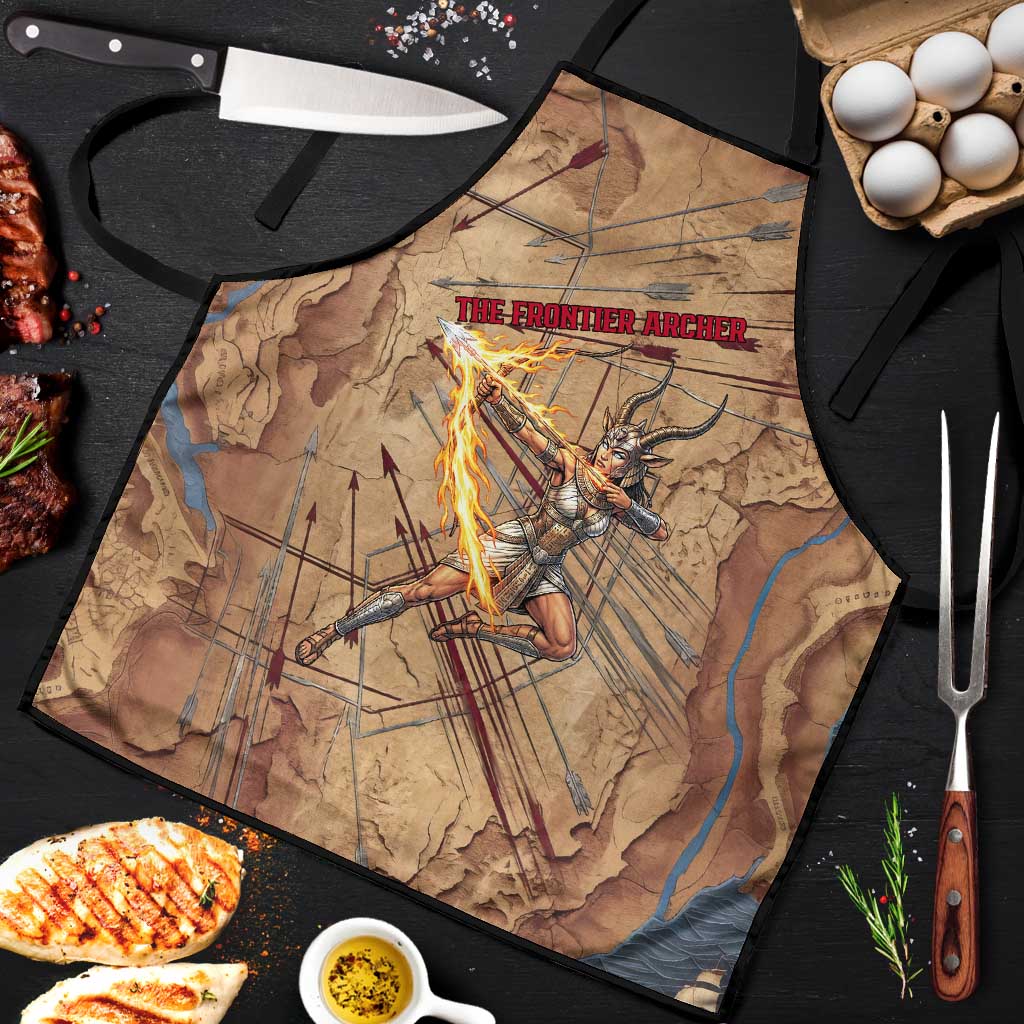 Satis Apron with Fiery Bow and Arrow in Ancient Egyptian Warrior