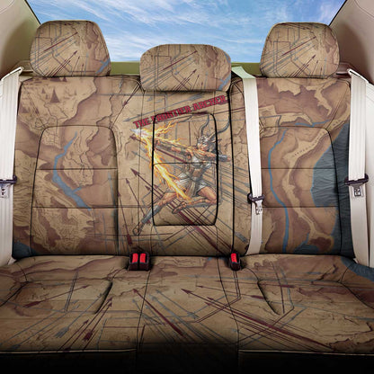 Satis Back Car Seat Cover with Fiery Bow and Arrow in Ancient Egyptian Warrior