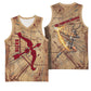 Satis Basketball Jersey with Fiery Bow and Arrow in Ancient Egyptian Warrior