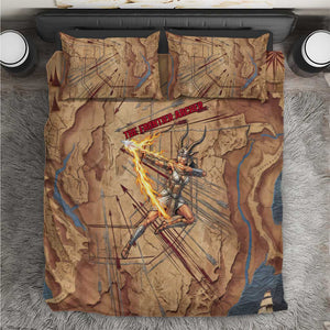 Satis Bedding Set with Fiery Bow and Arrow in Ancient Egyptian Warrior