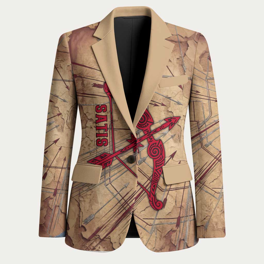 Satis Blazer with Fiery Bow and Arrow in Ancient Egyptian Warrior
