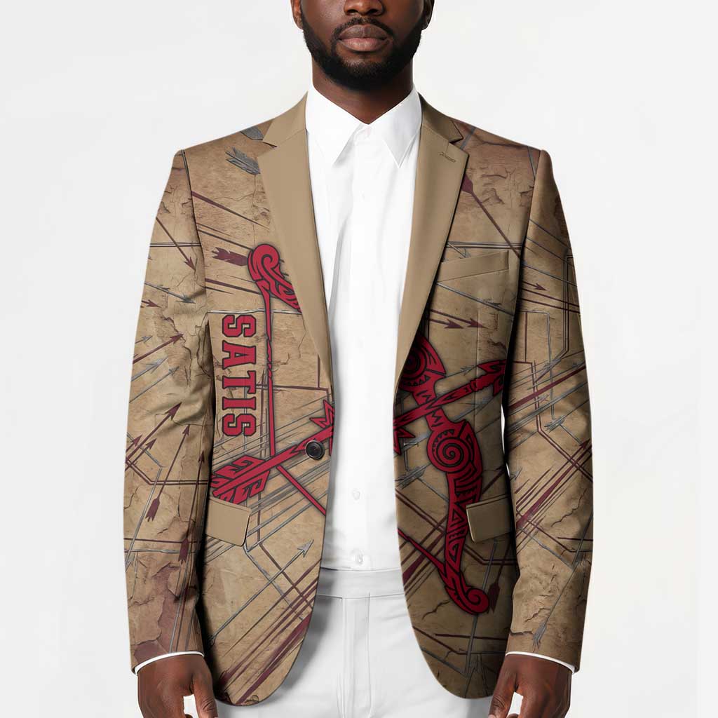 Satis Blazer with Fiery Bow and Arrow in Ancient Egyptian Warrior