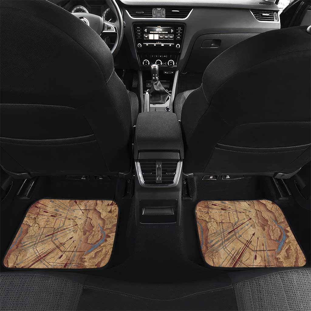 Satis Car Mats with Fiery Bow and Arrow in Ancient Egyptian Warrior