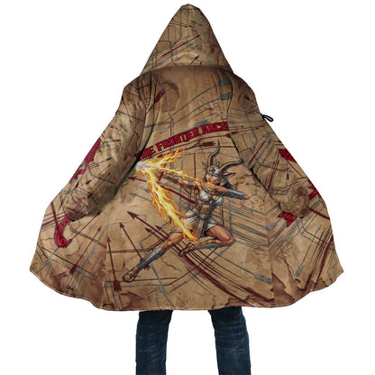 Satis Cloak with Fiery Bow and Arrow in Ancient Egyptian Warrior