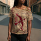 Satis Cross Shoulder Shirt with Fiery Bow and Arrow in Ancient Egyptian Warrior