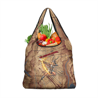Satis Grocery Bag with Fiery Bow and Arrow in Ancient Egyptian Warrior