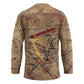 Satis Hockey Jersey with Fiery Bow and Arrow in Ancient Egyptian Warrior