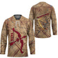Satis Hockey Jersey with Fiery Bow and Arrow in Ancient Egyptian Warrior