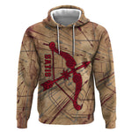 Satis Hoodie with Fiery Bow and Arrow in Ancient Egyptian Warrior