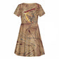 Satis Kid Short Sleeve Dress with Fiery Bow and Arrow in Ancient Egyptian Warrior