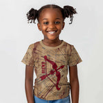 Satis Kid T shirt with Fiery Bow and Arrow in Ancient Egyptian Warrior