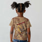 Satis Kid T shirt with Fiery Bow and Arrow in Ancient Egyptian Warrior