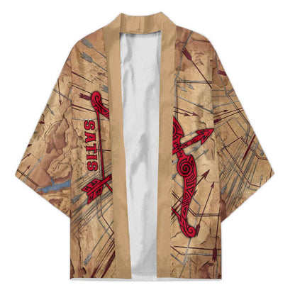 Satis Kimono with Fiery Bow and Arrow in Ancient Egyptian Warrior