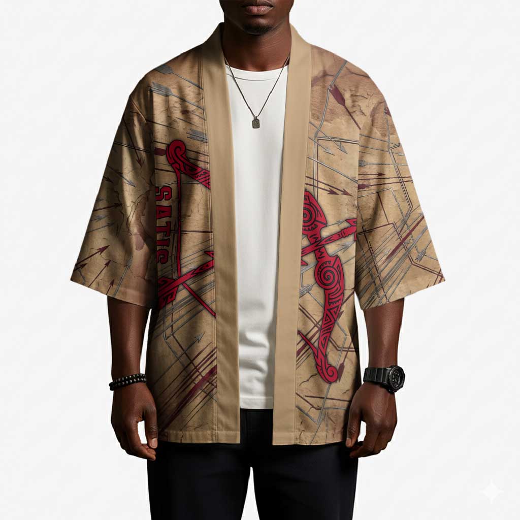 Satis Kimono with Fiery Bow and Arrow in Ancient Egyptian Warrior
