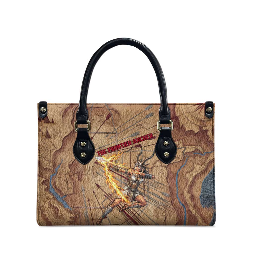 Satis Leather Bag with Fiery Bow and Arrow in Ancient Egyptian Warrior