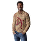 Satis Long Sleeve Polo Shirt with Fiery Bow and Arrow in Ancient Egyptian Warrior